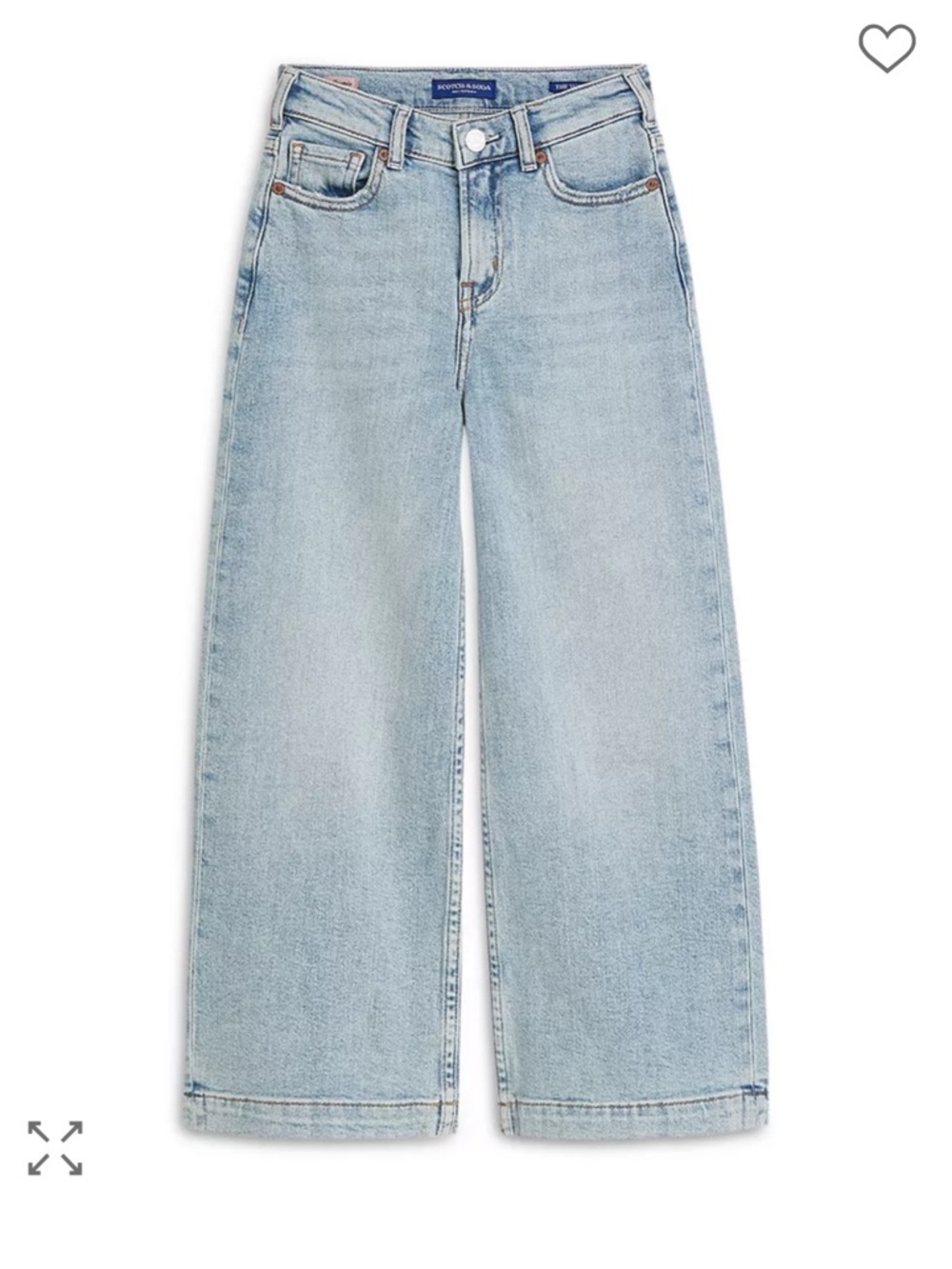Scotch & Soda The Wave Light Blue Wide-Leg Button Fly Denim Jeans